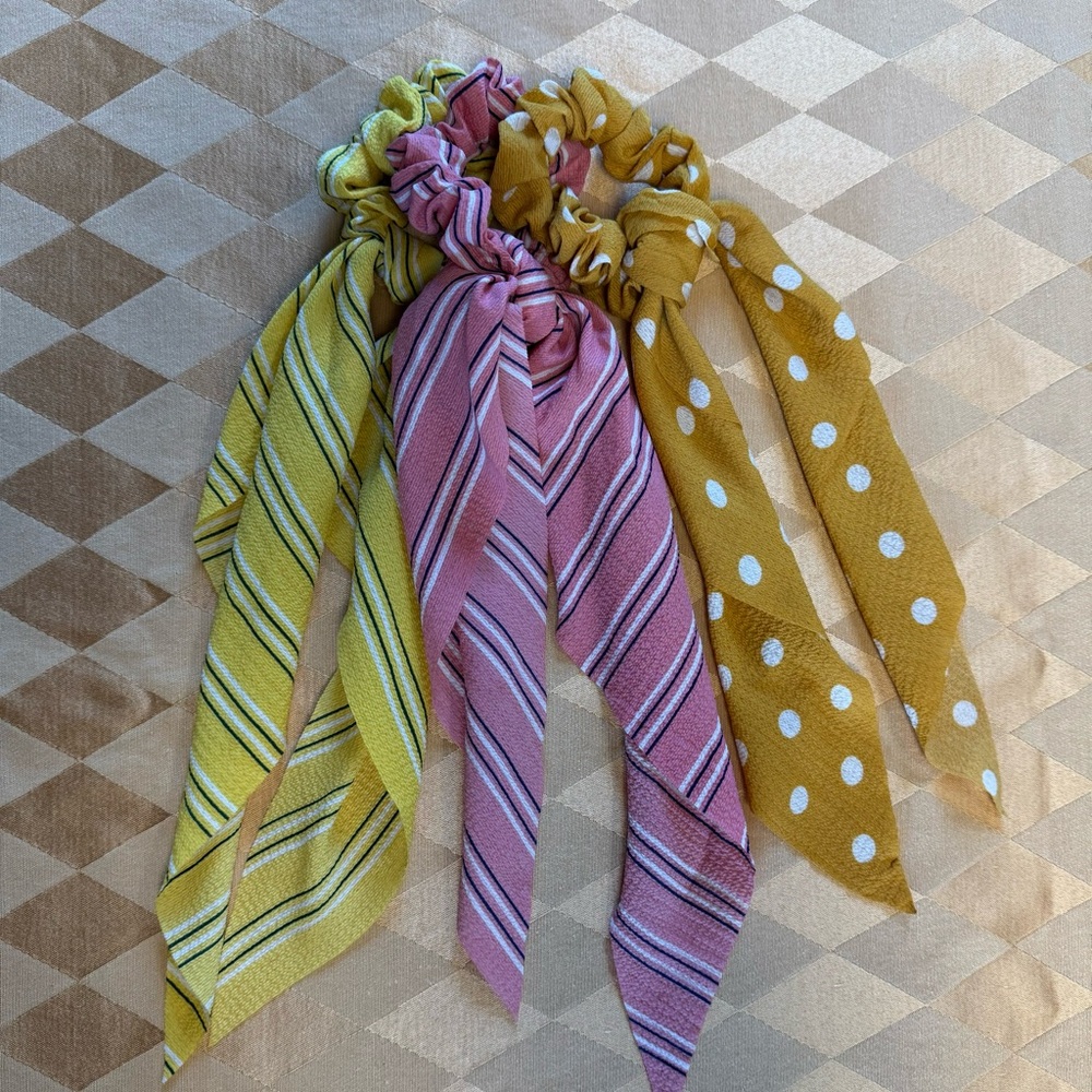 Colorful Hair Scrunchies Set - Picture 2 of 3